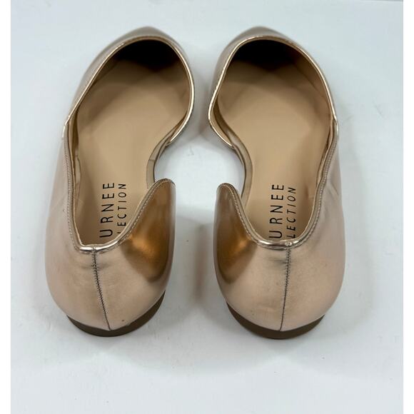 Journee Collection Women's Cortni Pointed Toe d'Orsay Flats Rose Gold Size 7W - Picture 6 of 8